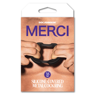 De Paradox - Silicone/Metal Cock Ring - 35mm - Zwart