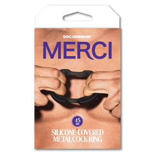 De Paradox - Silicone/Metal Cock Ring - 45mm - Zwart
