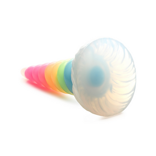 UniGlow - Glow-in-the-Dark Regenboog Siliconen Dildo