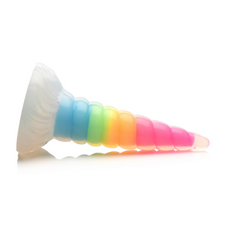 UniGlow - Glow-in-the-Dark Regenboog Siliconen Dildo