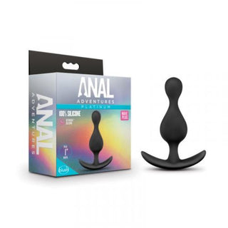 Anal Adventures Platinum - Wave Anaal Plug - Zwart