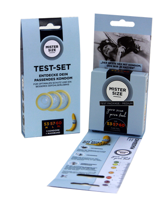 Pure Feel Test Set - Condoms 53, 57, 60 mm - 3 Pieces - DE