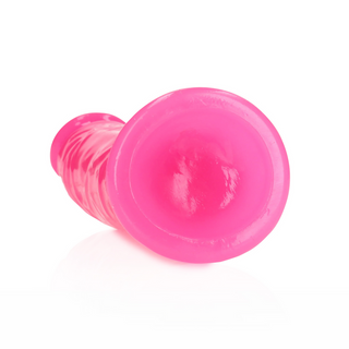 Slim Realistic Dildo with Suction Cup - Glow in the Dark - 6'' / 15,5 cm